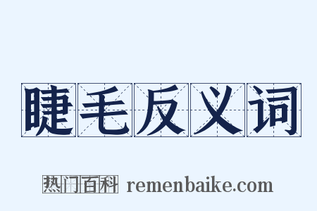 睫毛反义词是什么意思的图片